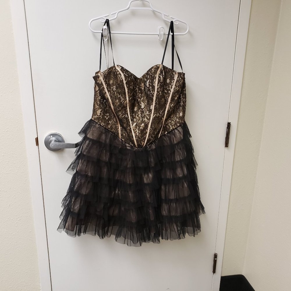 Black and Gold/Champagne Party Dress